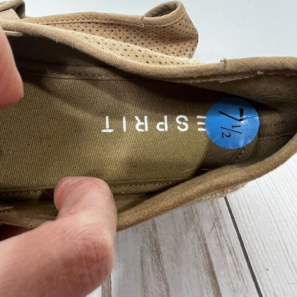 Esprit Women's Brown Somerset Espadrille Nadeen Style Loafer Shoes Size 7.5 - Picture 2 of 8